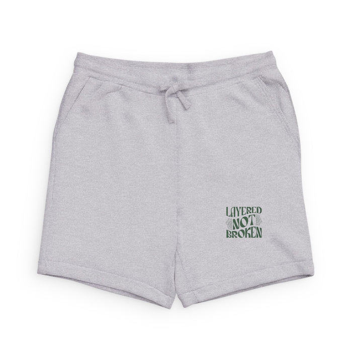 Layered Not Broken Sweatshorts — Casual Gray Sponge Fleece Shorts