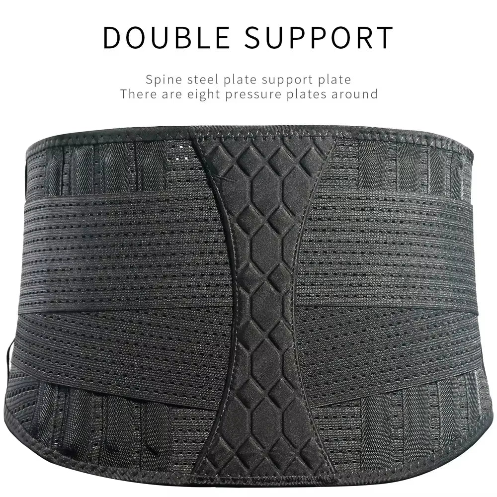 1PC Double Full Back Lumbar Support Belt Waist Orthopedic Corset Spine Decompression Waist Trainer Back Pain Relief