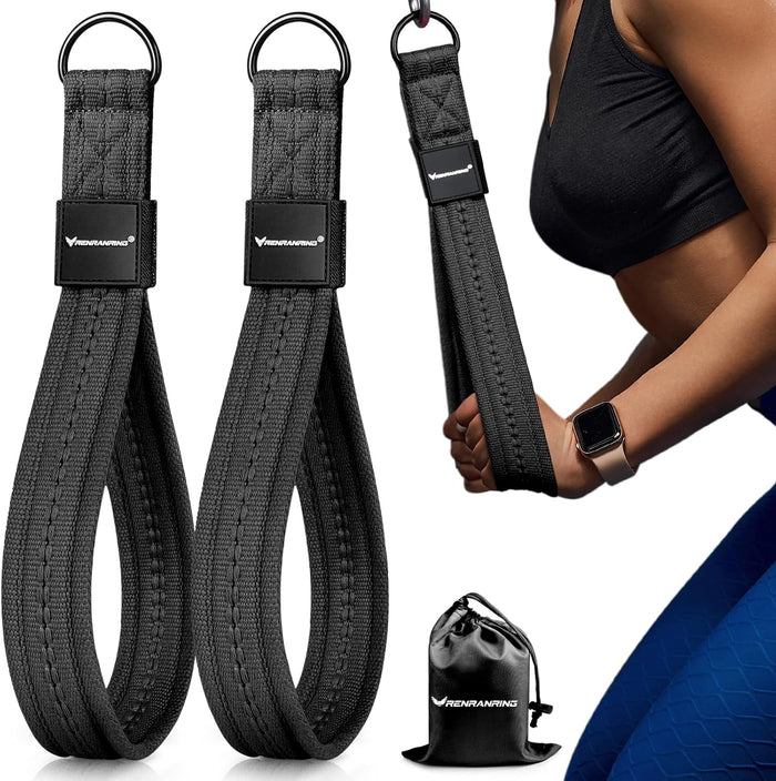 Tricep Rope Cable Attachment Handles for Gym 13Inch Exercise Handles Black