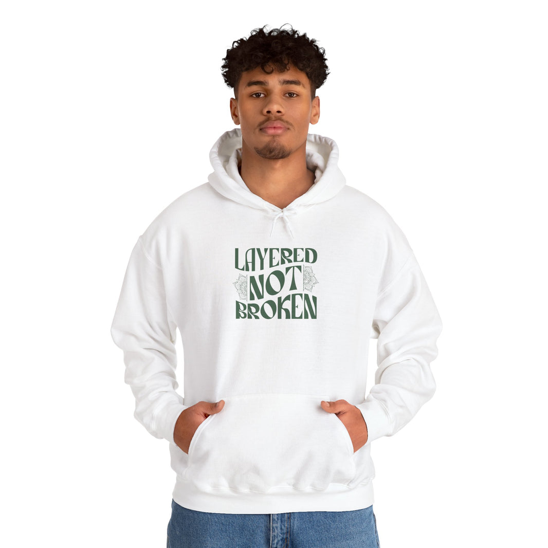 Layered not Broken Unisex Heavy Blend™ Hooded Sweatshirt