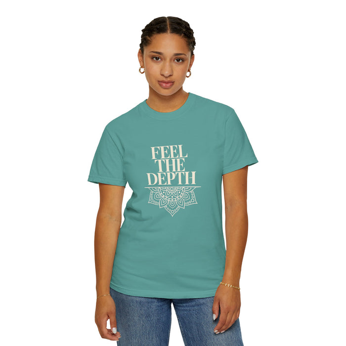 Feel The Depth T-Shirt — Mandala Graphic Spiritual Yoga Tee