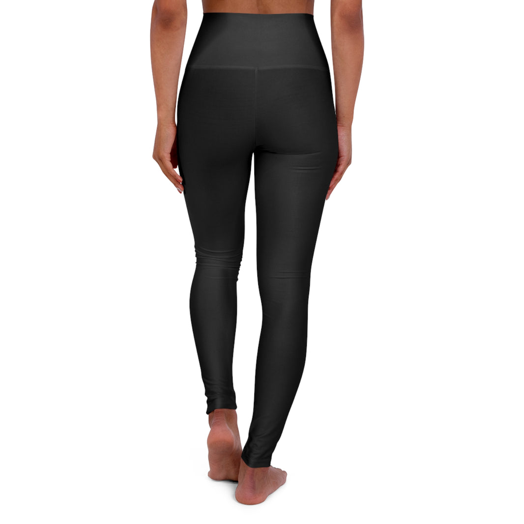 image High-Waist Yoga Leggings — "Wired Mind, Warrior Heart" Motivational Fitness Tights