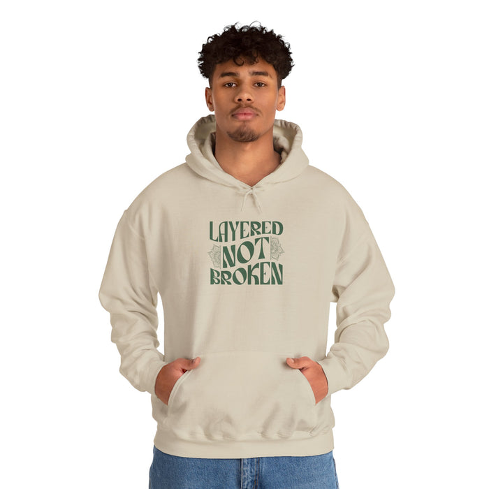 Layered not Broken Unisex Heavy Blend™ Hooded Sweatshirt
