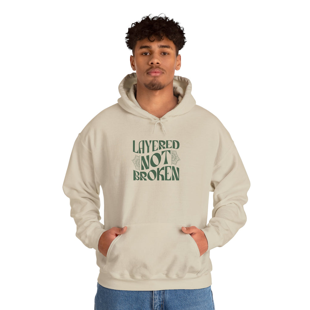 Layered not Broken Unisex Heavy Blend™ Hooded Sweatshirt