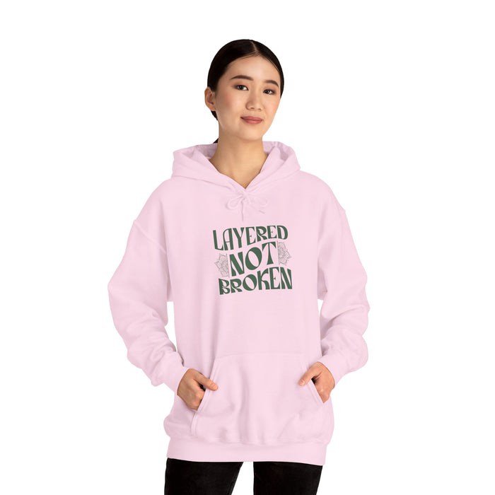 Layered not Broken Unisex Heavy Blend™ Hooded Sweatshirt