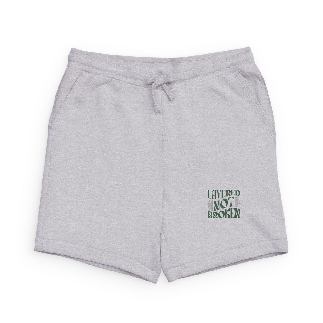 Layered Not Broken Sweatshorts — Casual Gray Sponge Fleece Shorts