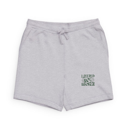 Layered Not Broken Sweatshorts — Casual Gray Sponge Fleece Shorts