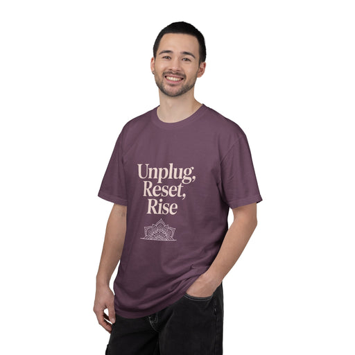 Mindful Tee — "Unplug, Reset, Rise" Graphic T-Shirt