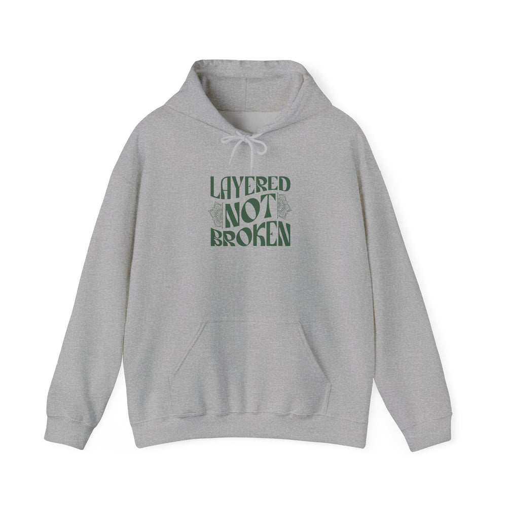 Layered not Broken Unisex Heavy Blend™ Hooded Sweatshirt