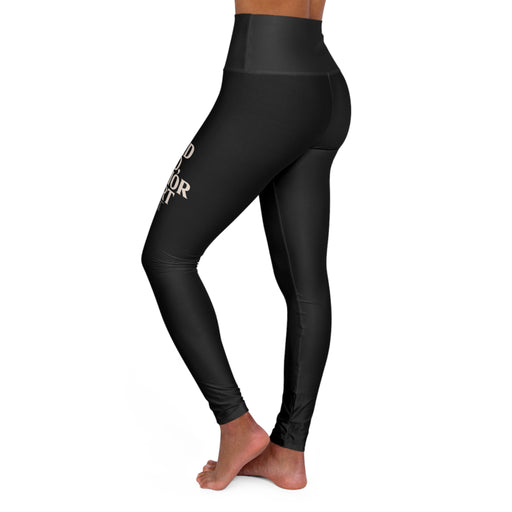 High-Waist Yoga Leggings — "Wired Mind, Warrior Heart" Motivational Fitness Tights