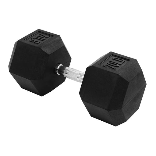 Signature Fitness Hex Dumbbells Non-Slip Free Gym Workout Equipment Set