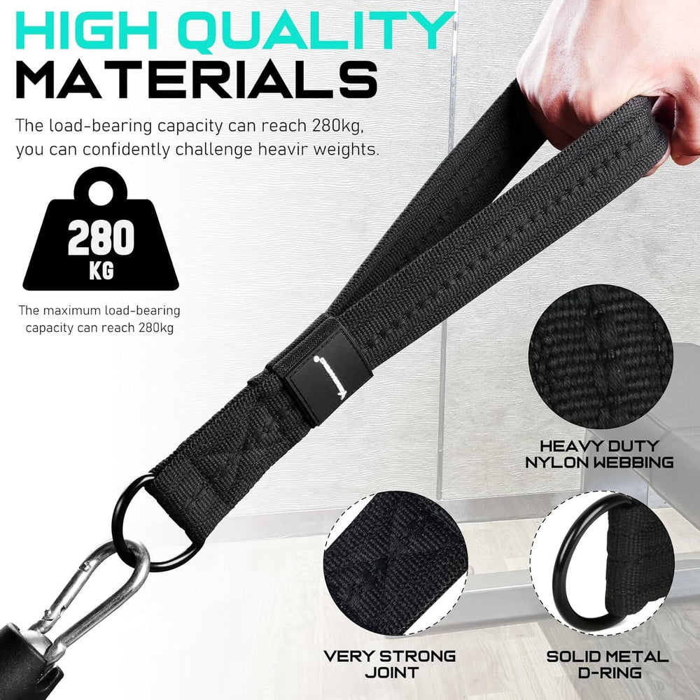 Tricep Rope Cable Attachment Handles for Gym 13Inch Exercise Handles Black