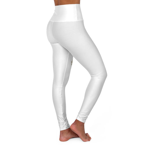 Mandala High-Waisted Yoga Leggings — Spiritual Fitness Leggings with Golden Lotus Design