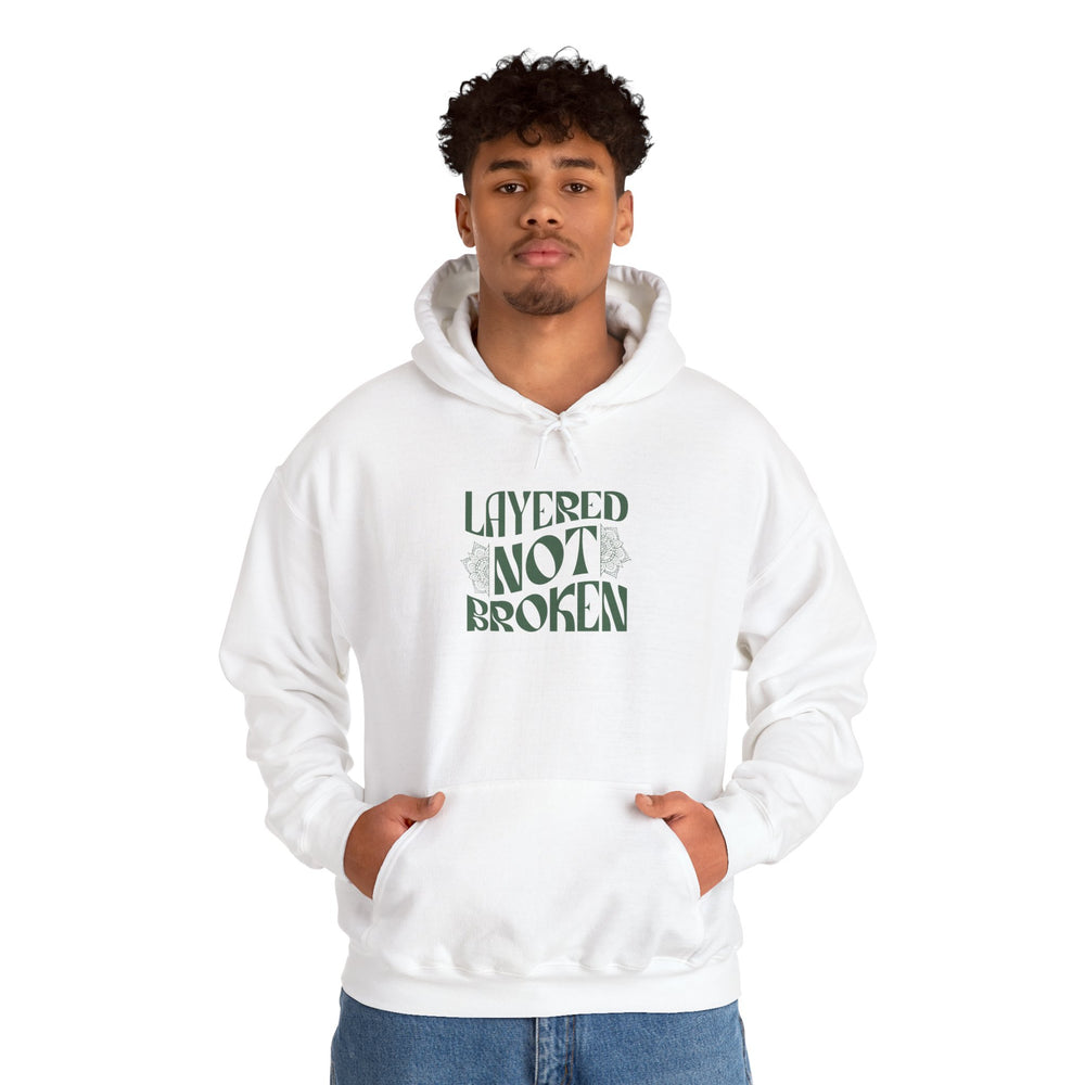 Layered not Broken Unisex Heavy Blend™ Hooded Sweatshirt