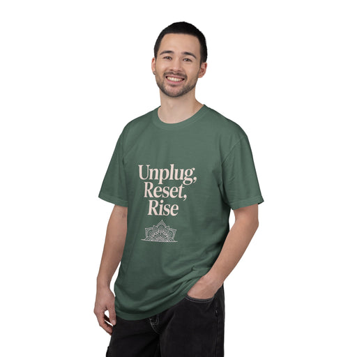 Mindful Tee — "Unplug, Reset, Rise" Graphic T-Shirt