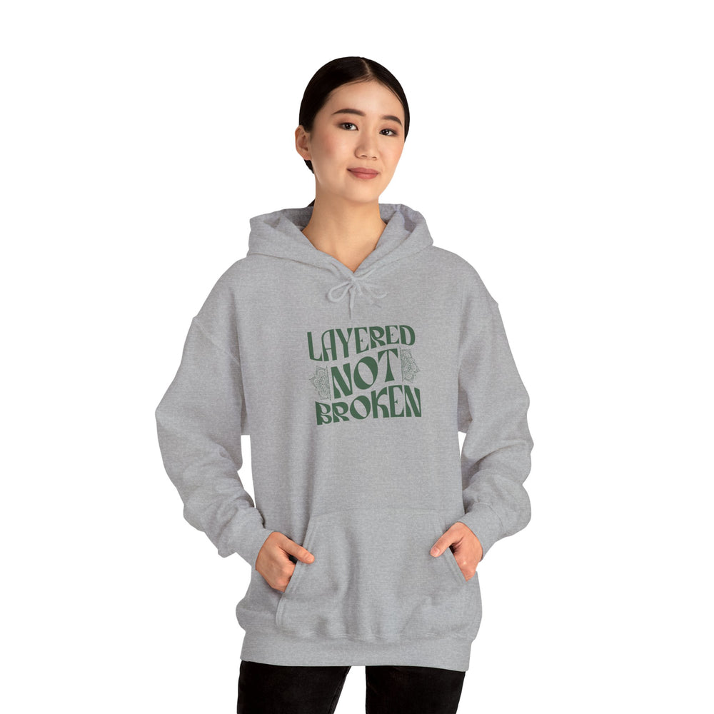 Layered not Broken Unisex Heavy Blend™ Hooded Sweatshirt