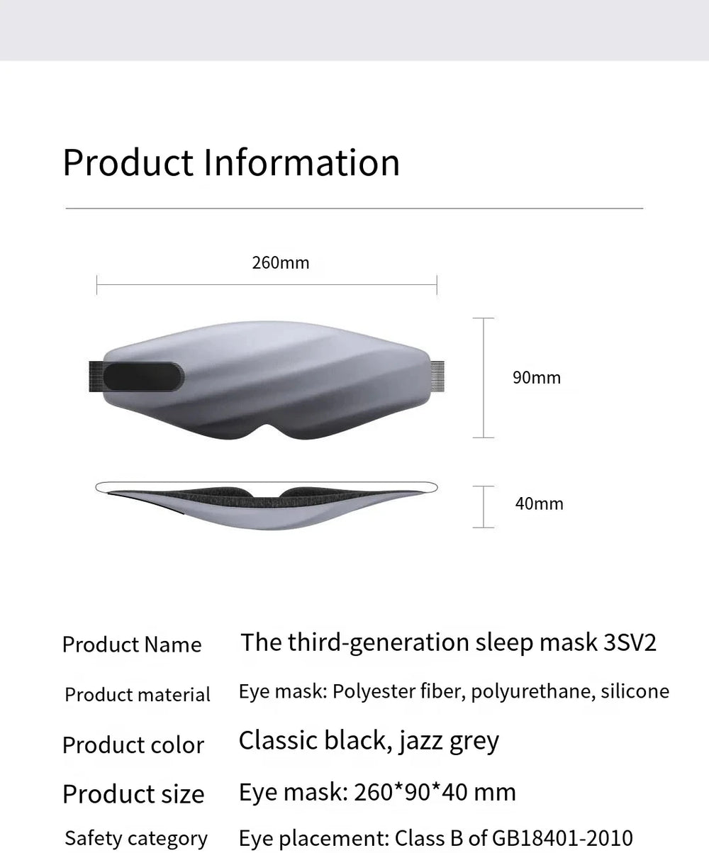 Eye Mask Sleep 3D Stereoscopic Sleep Aid for Men Women Adult Portable for Sleeping Block Out Light Eye Mask Travel