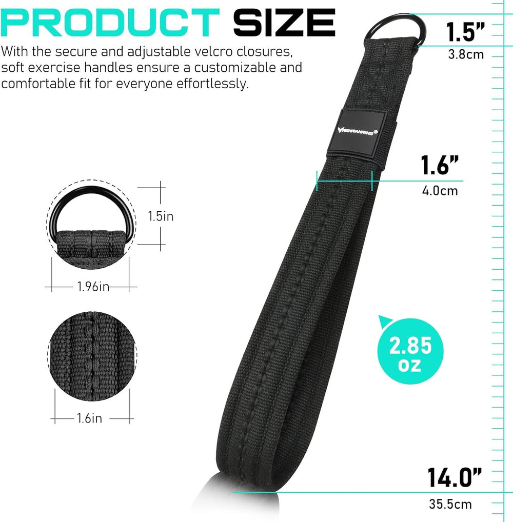 Tricep Rope Cable Attachment Handles for Gym 13Inch Exercise Handles Black