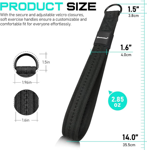 Tricep Rope Cable Attachment Handles for Gym 13Inch Exercise Handles Black